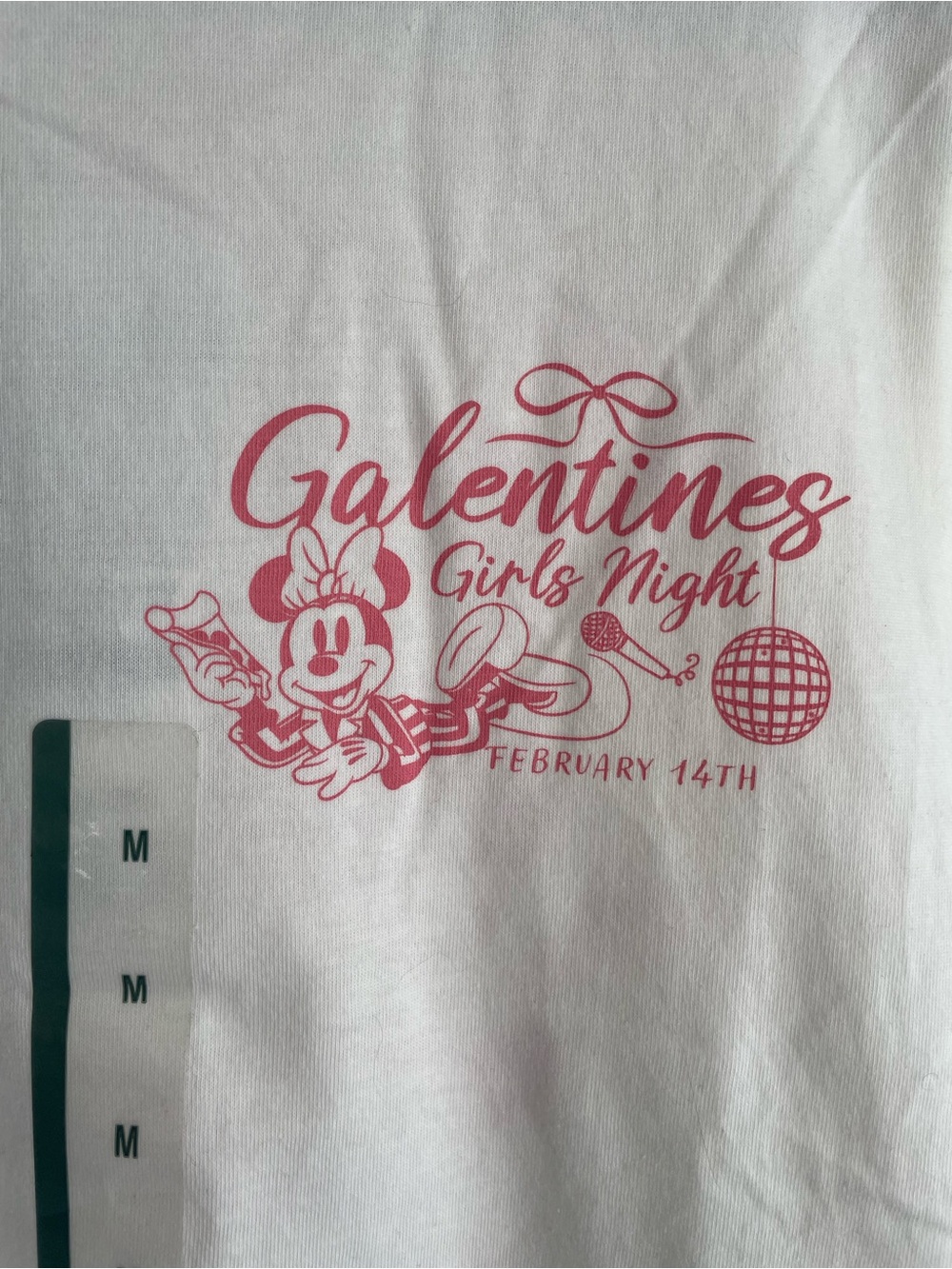 Disney x Skinny Dip London White 'Galentines Girls Night' Graphic T-Shirt Tee M - Picture 2 of 9